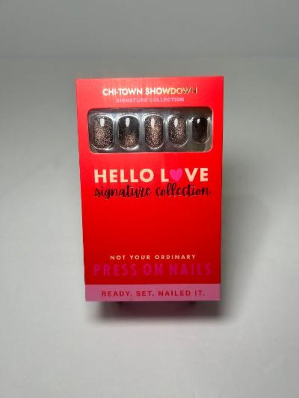 Hello Love Press On Nails Chi-Town Showdown Cats Eye Glitter